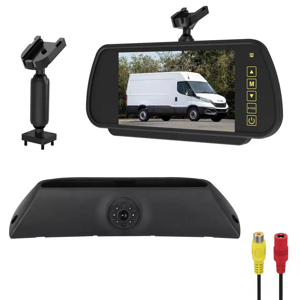 Nepremokavá záložná kamera na brzdenie automobilov HD HD Zadný fotoaparát pre IVECO Daily 4 Gen 2011-2014 so 7-palcovým spätným zrkadlom