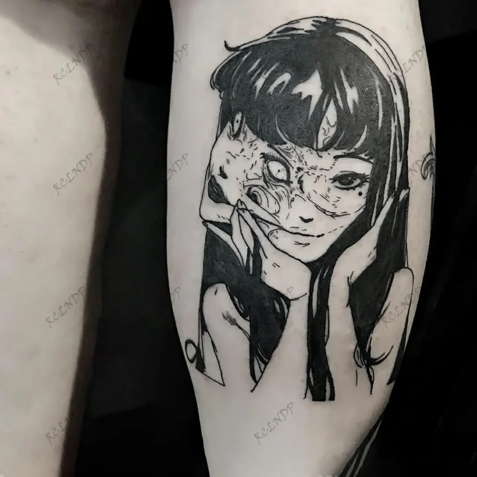 Nepremokavé dočasné tetovacie nálepka anime japonský obojstranný temný komiks kawakami tomie zlo dievča falošné tatoo pre ženy mužov