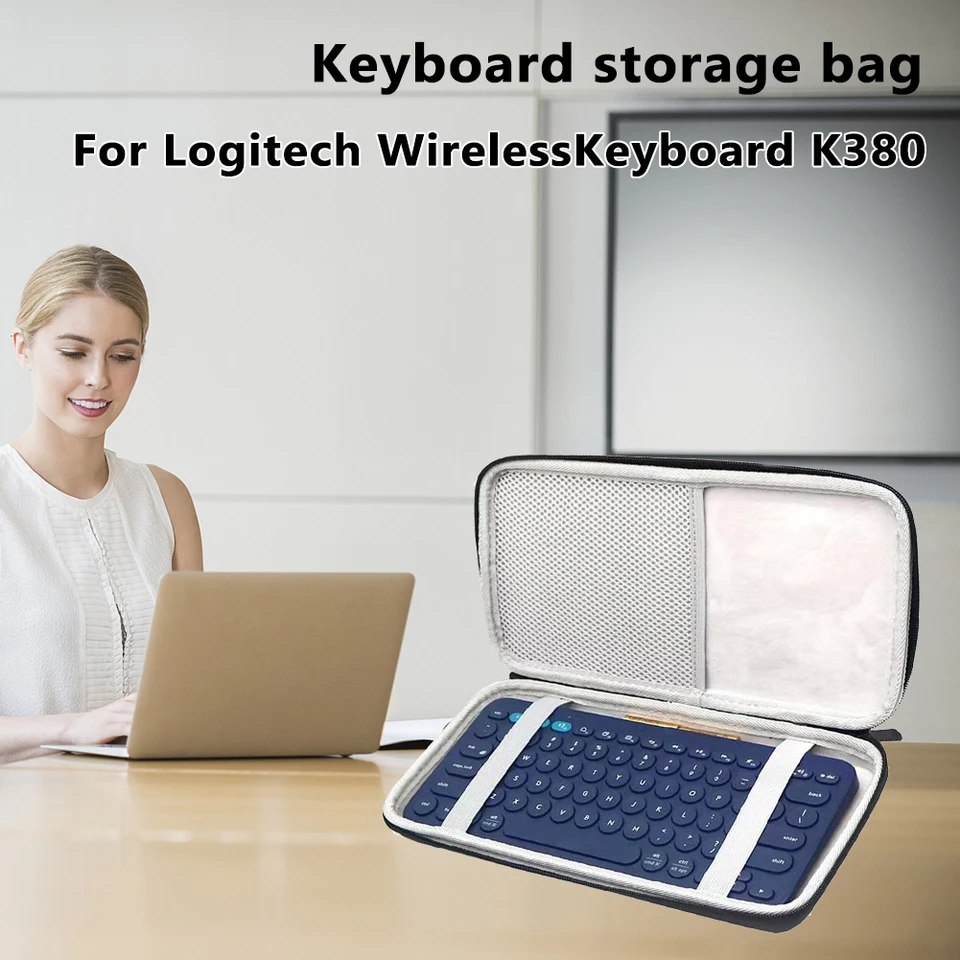 Nepremokavé nosné vrecko s ručným lanom tvrdou eva prepravy vreciek šokovia Profesionálny vrecko na ochranu prachov pre Logitech K380