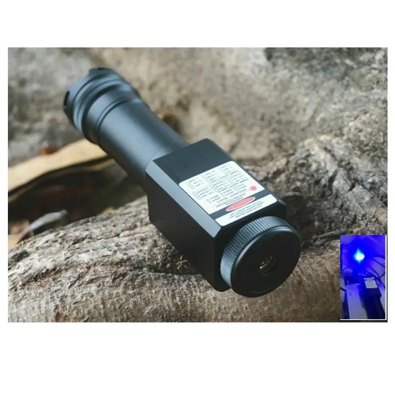 Nepremokavý 1mw 450nm modrý laserový ukazovateľ zaostrovateľný spot potápanie baterky 450T-2000
