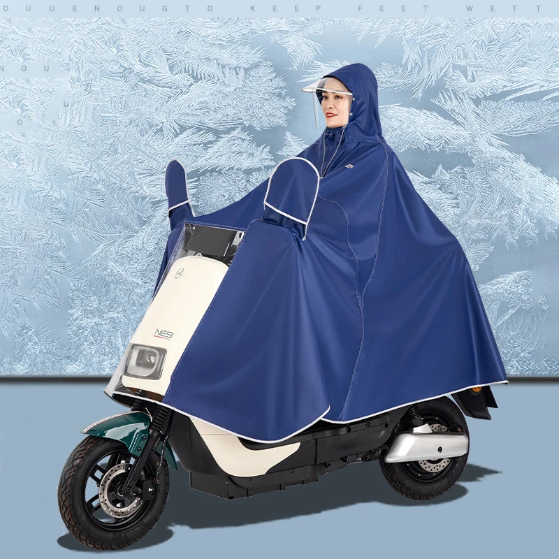 Nepremokavý dažďový ponho univerzálny motocykel dažďový kabát vodotesný opakovane použiteľný bicykel e-bicykel dažďový plášť vonkajší dážď