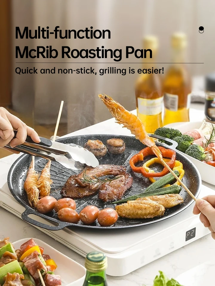 NEPRYTNÉ FRYTY BARBECUE DISK Multi-Griddle Iron Induction Induction Cooker Set Tray Set Korean Grill Pan