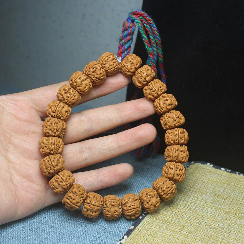 Nepál Rudraksha náramok Tibetan Tibetan Diamond Diamond Diamond Runcheld Päť tvárí Bodhi semeno Buddha guľôčky náramok