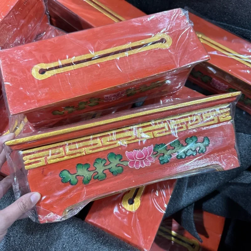 Nepál Tibet Ručne maľovaný drevený kadidlo horák/dizajn úložného priestoru vstavaný chrám chrámu/dekor