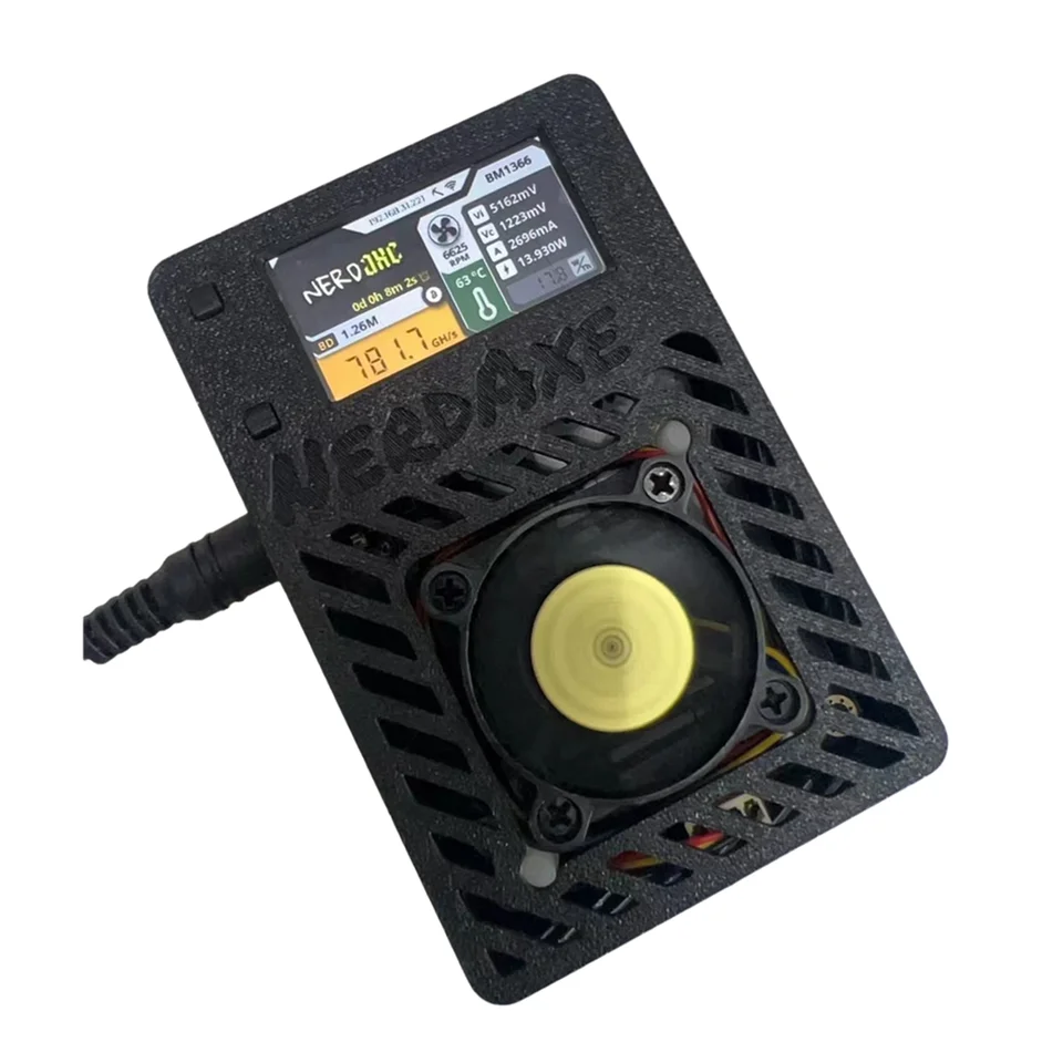 Nerdaxe Miner Nerdminer 500GH/S S19XP BM1366 ASIC BITAXE BISTCOIN MINI MINER LOTERY Miner Miner s displejom US Plug