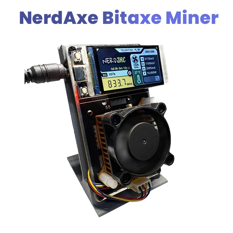 Nerdaxe Nerdminer Vertikálny baník 500GH/S BM1366 ASIC Čip Solo Lottery BTC Miner BiTaxe Lottery Miner Miner