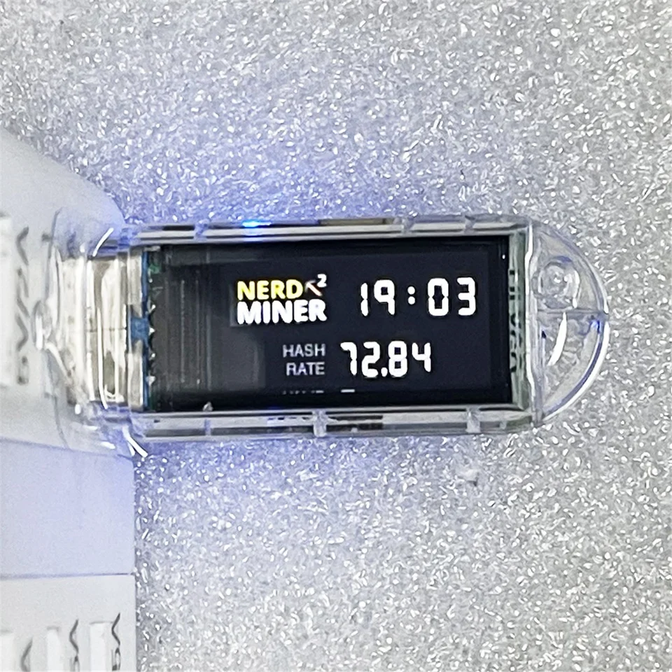 Nerdminer V2 T-Dongle S3 Hashrate 74 kh/s USB BTC Crypto Solo Lottery Miner s baníkom Display Nerd Miner