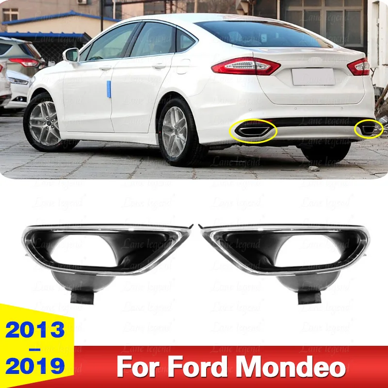 Nerezová ocele Zadný nárazník TUMBLER ORIS ZADNUTIE ZADNÉ ROPE Zadný nárazník Rám Zadná hmlová hmla Výfuk pre Ford Mondeo 2013-201