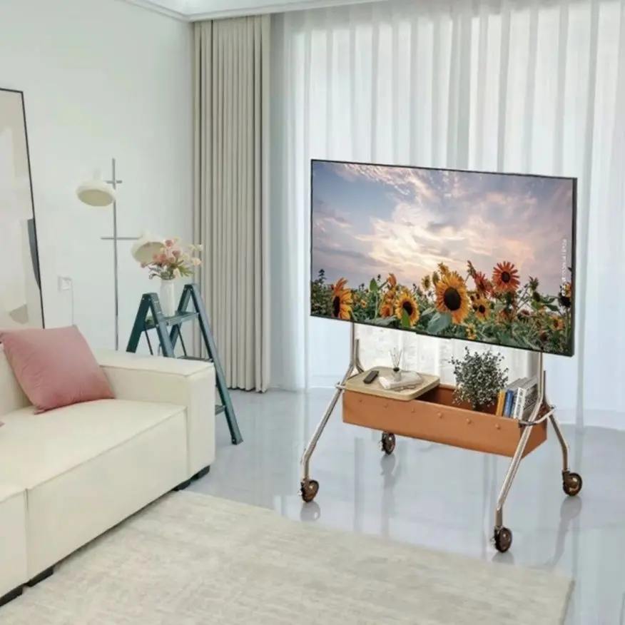 Nerezová oceľ domácnosti Odnímateľná ľahká univerzálna podlahová televízia Obývacia izba Monitor TV TV TV Multifunkčné televízne stojany