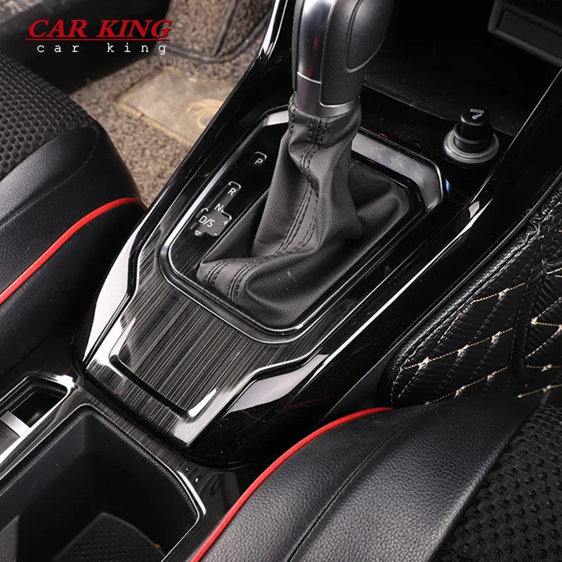 Nerezová oceľ interiér Central Console Fope Cup Cover Panel Panel Panel Panel Panel pre Volkswagen VW T-Roc T ROC TROC 2017 2018 2019