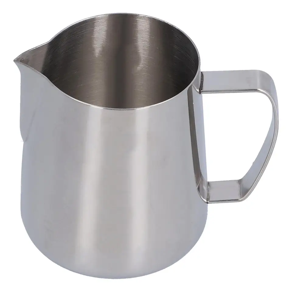 Nerezová oceľ Swan mliečna kávová kávová pena šálka 380 ml/600 ml - latte džbán Frother Maker s umeleckou šablónou
