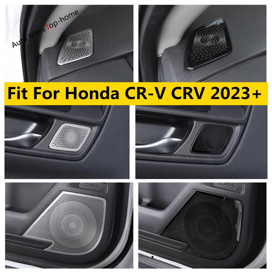 Nerezová oceľová autá Audio reproduktor Dvere Dvere Loudspeaker Zvukový dekoráciu rámu Tink obloženie pre Honda CR-V CRV 2023 2024 Príslušenstvo