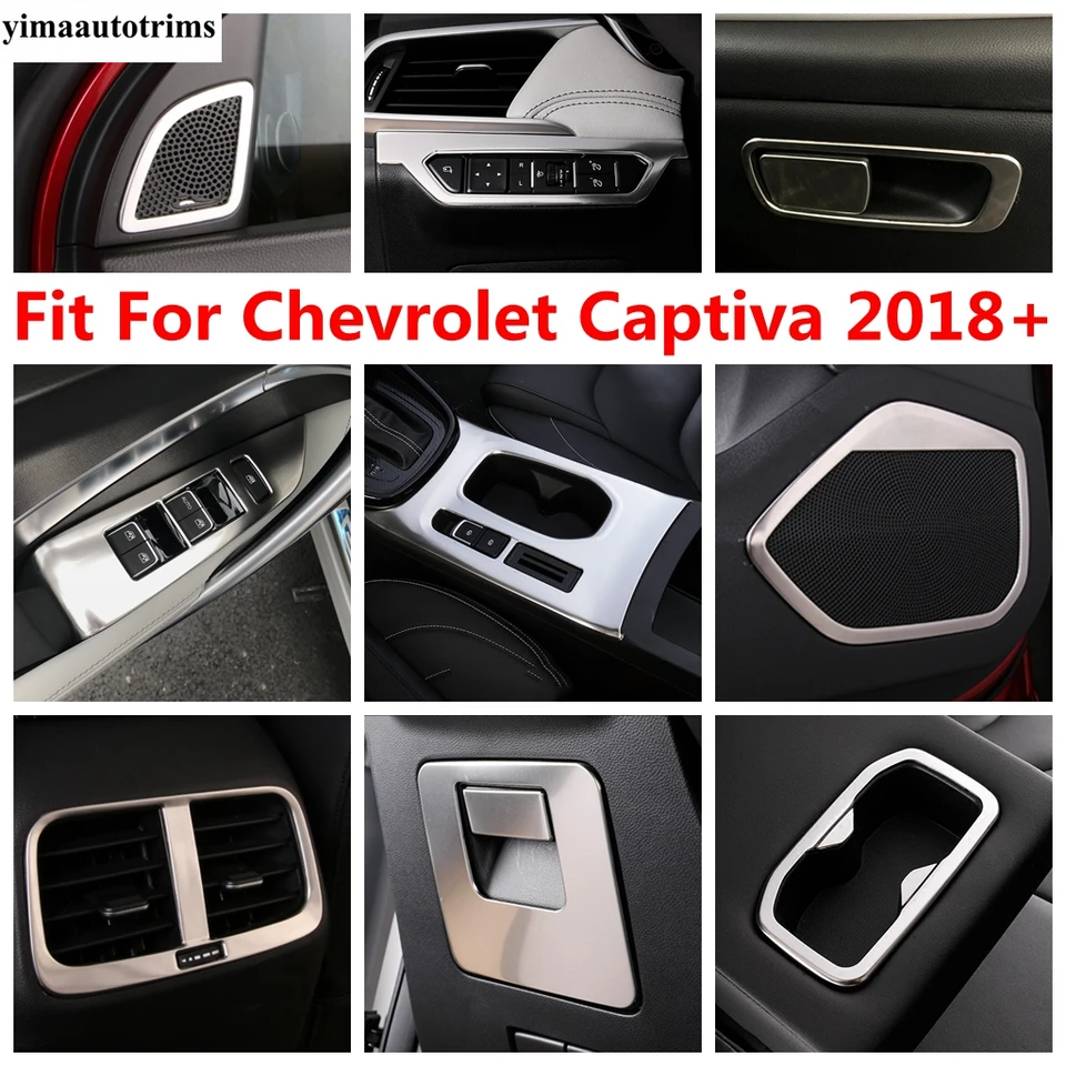 Nerezová oceľový prístrojový panel prevodovky Panel Hlave Lamp Dvere Reproduktor Tinker pre Chevrolet Captiva 2018 -2021