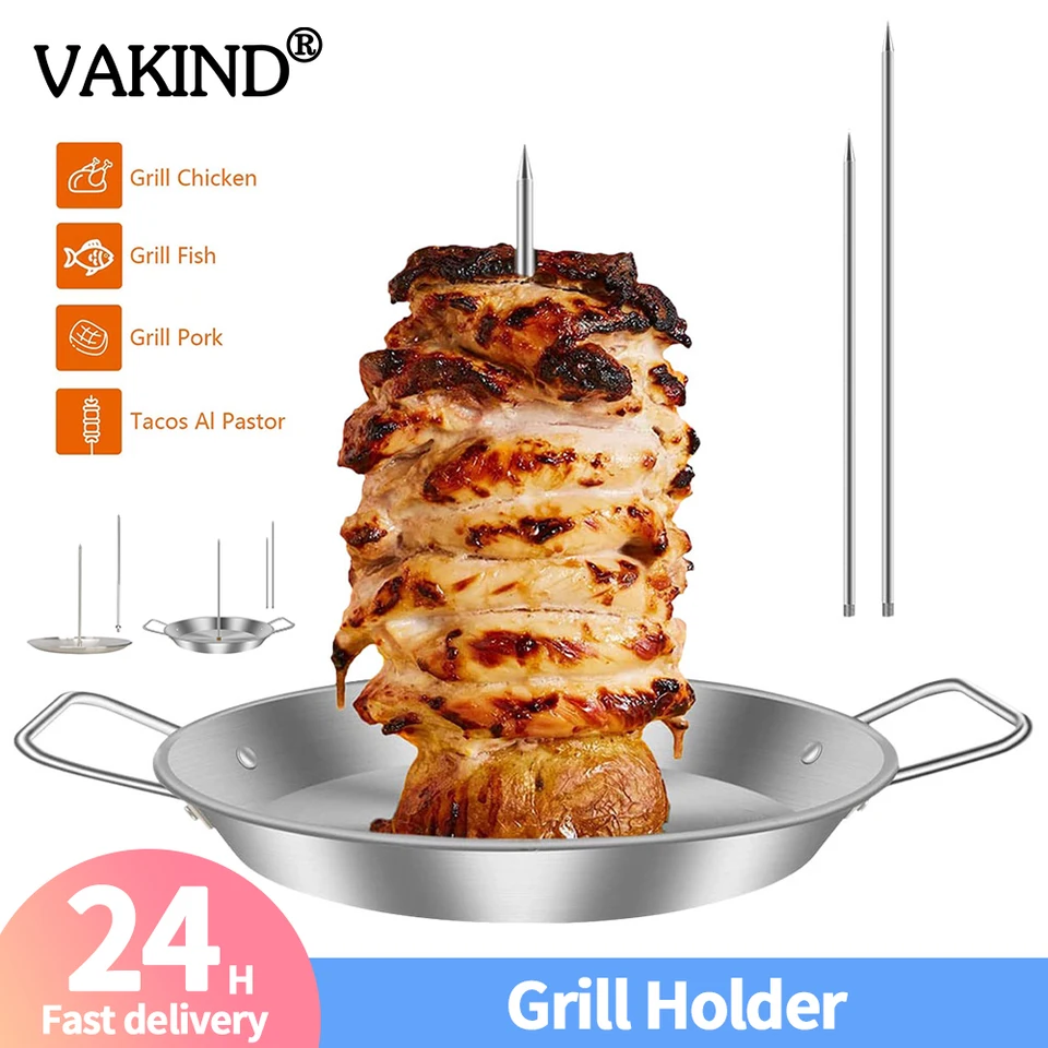 Nerezová vertikálna špízová grilovanie hrot nelepivého kuracieho praženia Roaster držiak steak držiak na pečenie mäso špajzové hroty