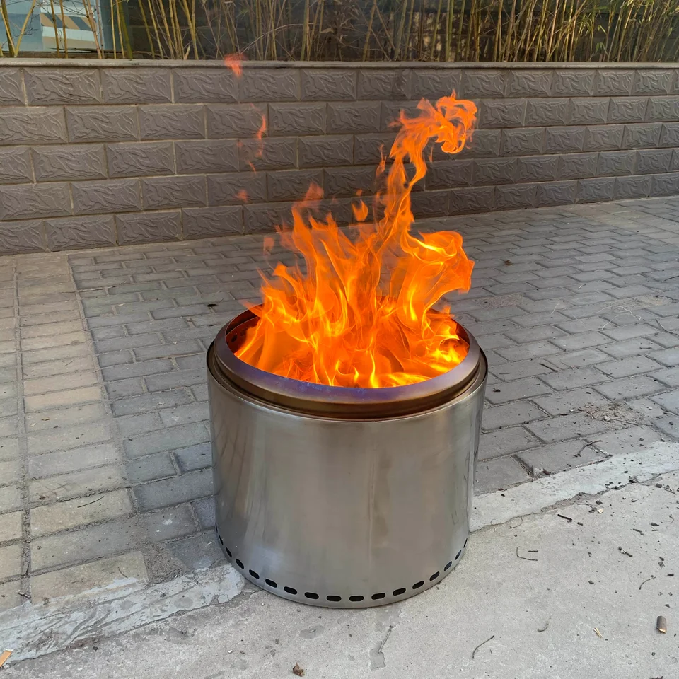 Nerezová záhradná kachle Fire Pit Wood Burning Harrel Plyn Place vonkajšie miesto