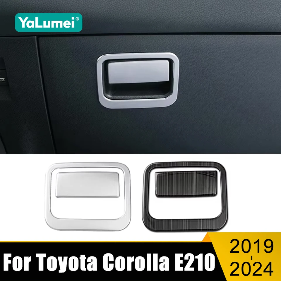 Nerezové autá rukavice Co-pilot Rukoväť rukoväte rámu obkladov krycí nálepky pre Toyota Corolla E210 2019 2020 2021 2022 2023 2024 Hybrid