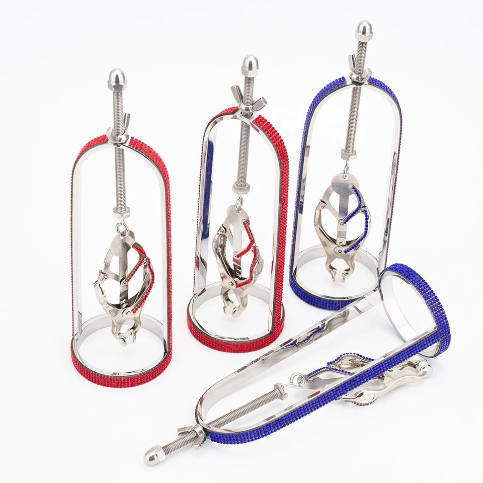 Nerezové ocele Diamanty Diamanty vložky Tvrdé ďatelina Clover Clips Clips Dospelé hry Bondage Sm Sex Hračky pre páry prsné svorky