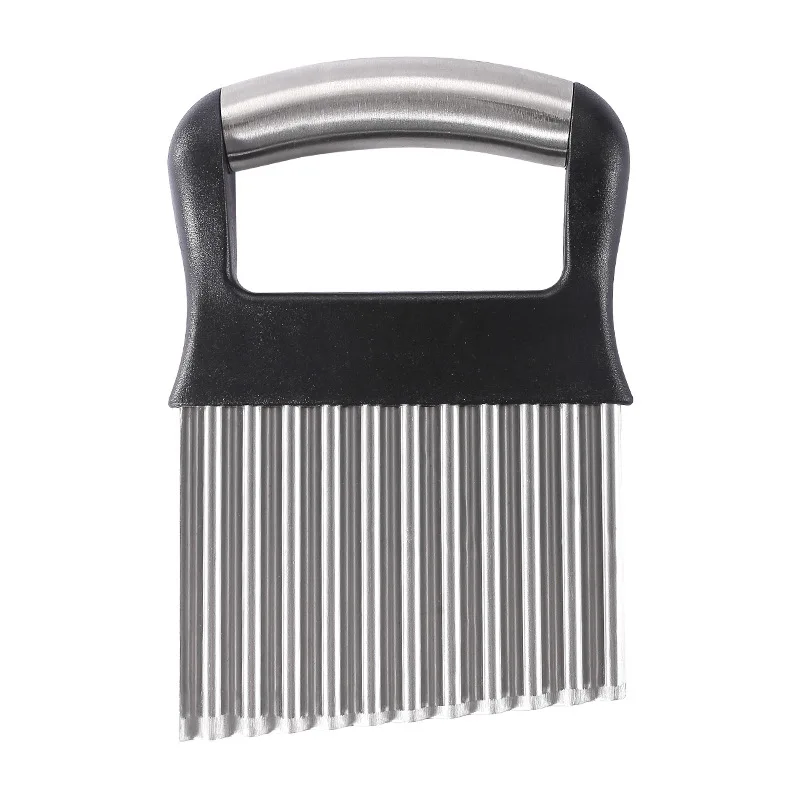 Nerezovú oceľ zemiakovú šťukovú šaty Cesto Cesto Zelenina ovocie Crinkle Wavy Slicer Nôž zemiakovej striha