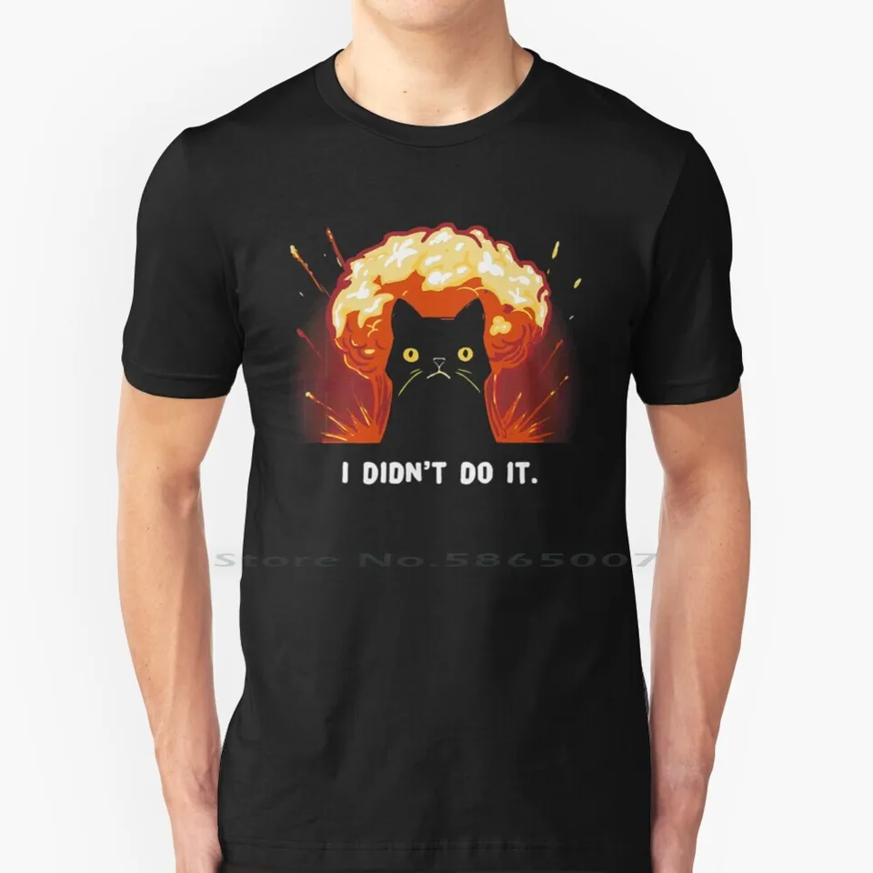 Nerobil som to 100% bavlnené tričko Animal Black Cat Pet Cute Fire Moster Totoro Music Hip Hop Album Tee Short Ruckve Long