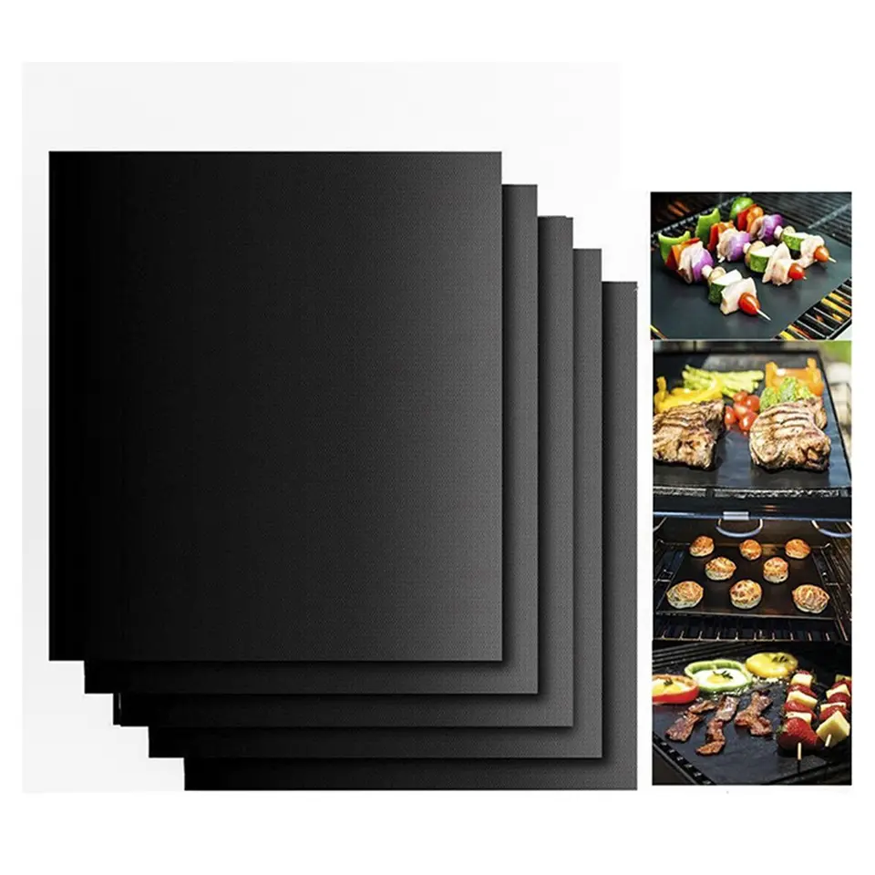 Nesprávny grilový gril podložka 40*33 cm pekávanie Mat Barbecue Tools Coening Grilling Let Heat Restanc