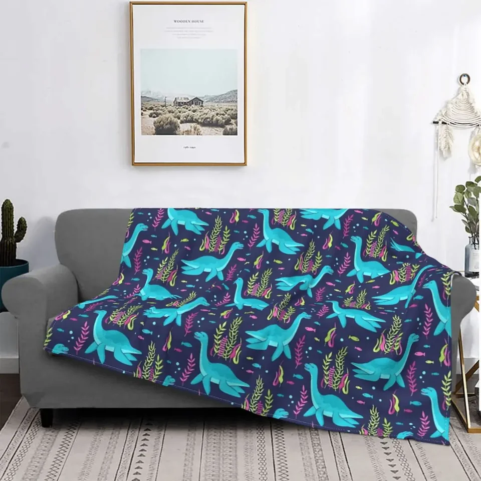 Nessie thow prikrývka letná prikrývka flanel fleece steh bedspreads for detskými posteľami darčeky