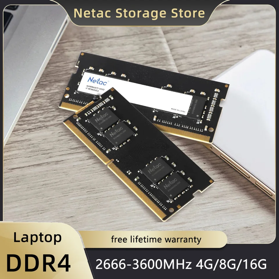 NETAC DDR4 4 GB 8 GB 16 GB RAM Memoria 2666MHz 3200MHz SODIMM Notebook Vysoko výkonný notebook pamäť DDR4L s originálnymi čipmi
