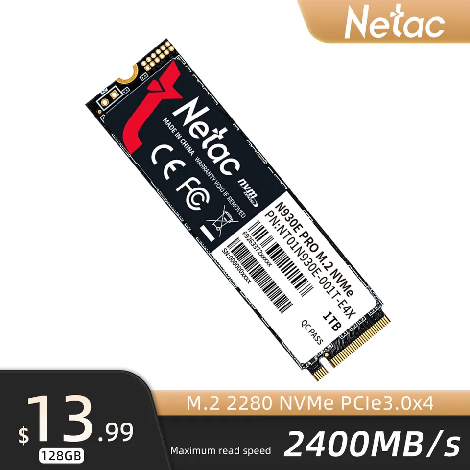NETAC M2 SSD NVME 128GB 256 GB SSD 1TB 512TB M2 2280 SSD PCIE3.0x4 HDD Interný pevný disk pevného disku pre plochu prenosného počítača