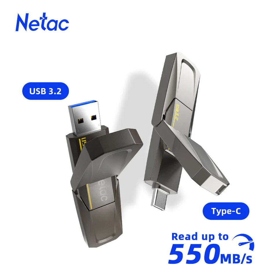 NETAC US5 550 MB/S USB 3.2 Gen2 DAUL Interface Flash Drive 128 GB 256 GB 512 GB 1TB SOLD STAIT USB Disk Disk Disk Disk Disk Disk Disk Disk zadarmo