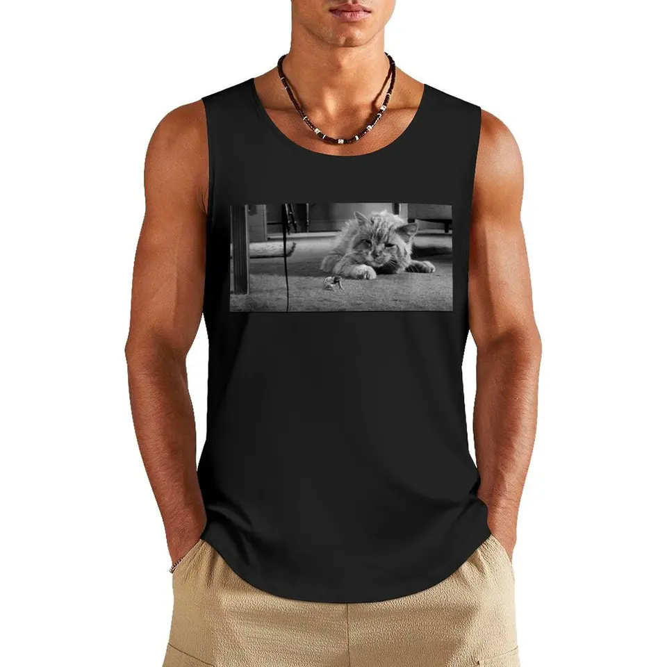 Neuveriteľný zmenšujúci sa muž vintage tank Top Top Training váha