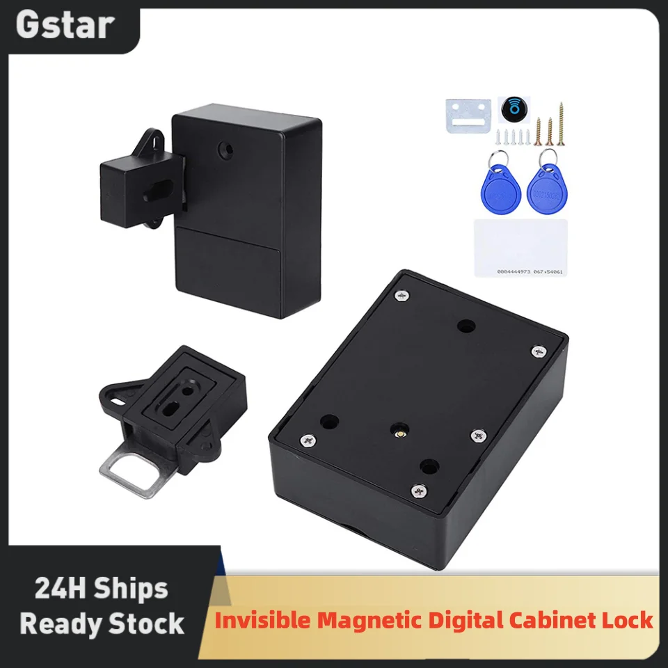 Neviditeľná magnetická digitálna skrinka zámok RFID Plastická bezpečnostná zásuvka SKRUŠENÝ LOCK LOCK SMART LOCK SWIPE CARD CARD