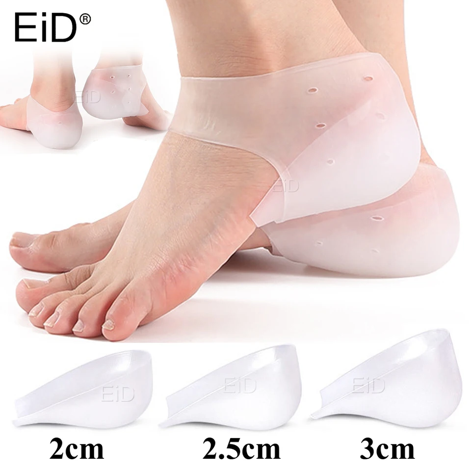 Neviditeľná výška Zvýšenie stôp Silikónové ponožky Arch Support Gélové podložky päty Orthopedické päty vankúšiky