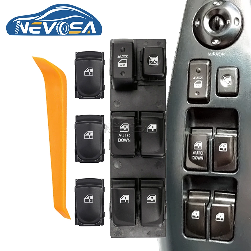 Nevosa 93580-2H000 93570-2H110 Zadné tlačidlo pre cestujúcich pre cestujúcich pre Hyundai Elantra HD 2007 2008 2009 2010 935702H110