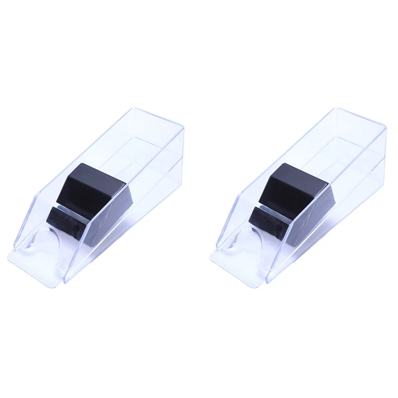 New-2x Professional Deluxetexas Hold'em Baccarat Poker Dealer Dealer Poker Card Shoe 1-6 Voliteľne zástupca (Transparent)