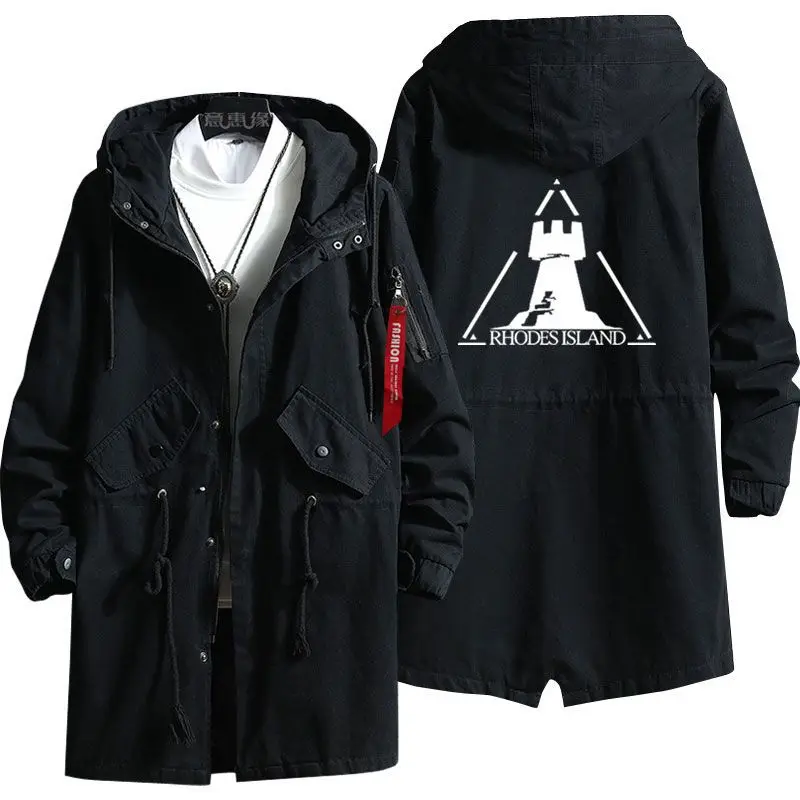 New Arkknights Hoodie Coat Anime Trench Coat Men Fashion Fashing Winter Cotton Zipper Cat Cat Jacket