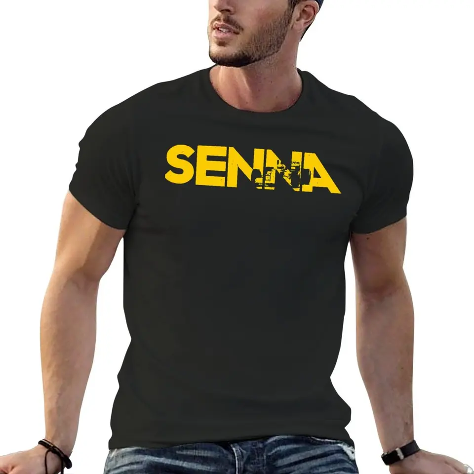 New Ayrton Senna Classic T-shirt T košele muž roztomilé oblečenie obyčajné tričká Men