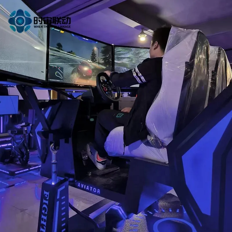 New Century 3 Screens Racing Car Trojosové dynamické pohybové simulátor VR Game Machine 2 sedadlá herná sada Herná konzola Dodávateľ