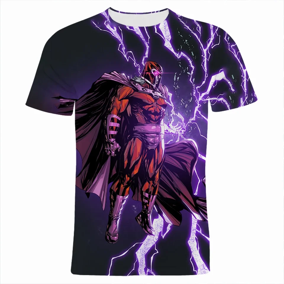 New Disney Magneto Tričká karikatúra Anime 3D tlač Streetwear Men Dámske ležérne módne nadmerné tričko Detské odpalisko Tops Tops Oblečenie