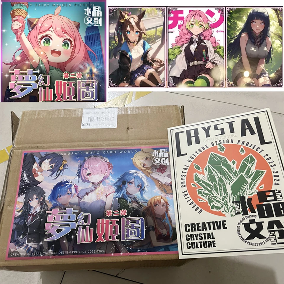 New Fantasy Fairy Picture B5 Goddess Art Board Crystal Culture Rem Kafka Anya Folger Populárne anime ženské olovené zberné karty