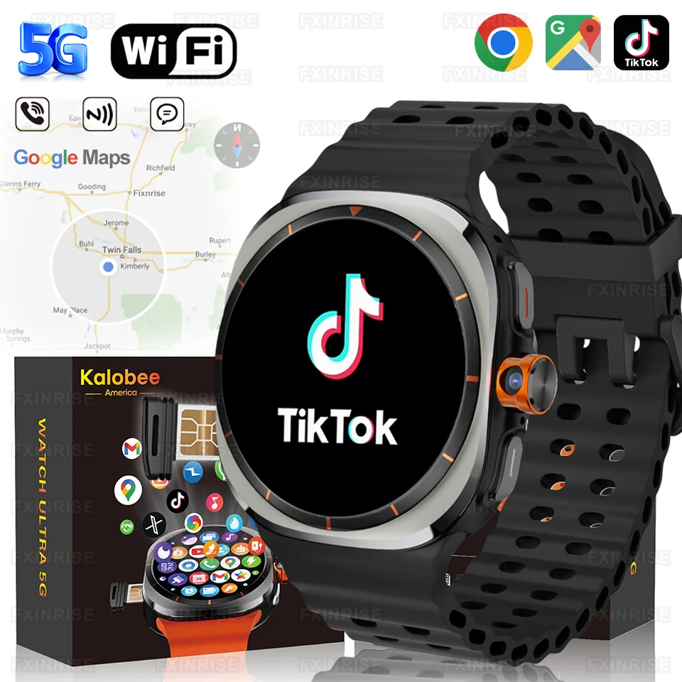 New Galaxy Watch 7 5G SIM Network siete Smart Watch Rotate Camera GPS WiFi NFC Tiktok Google Play Android Smartwatch pre Samsung