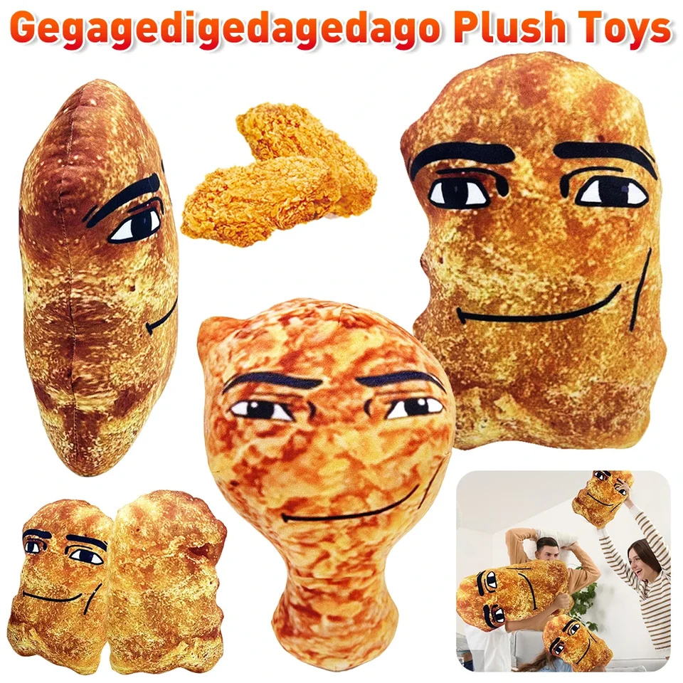 New Gegagedigedagedago Series plyšová hračka Doll Soft Chicken Nuggets vankúš pre darčeky k narodeninám Chirdren