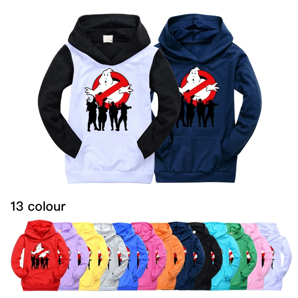 New Ghostbusters Spring Autumn Battle Bet Kids Boys Dievčatá s kapucňou 3D mikina mikiny vrcholy detského oblečenia 2140