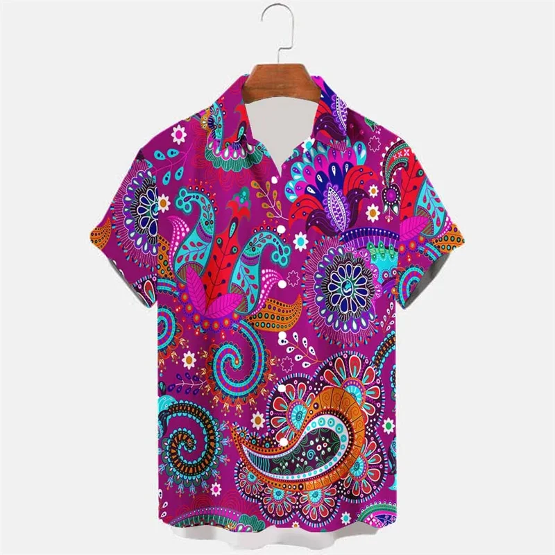 New Harajuku 3D tlačené Perzie a India Paisley Patterns Tirls Muži Hinduizmus duchovný totem Grafické tričká Blúzky Tops oblečenie