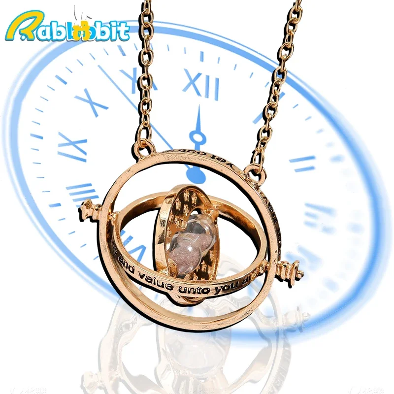 New Harries Potters Time Converter Náhrdelník prútik Time Turner Preslanec pre presýpacie okno Snitch Trianker Triangle náhrdelník