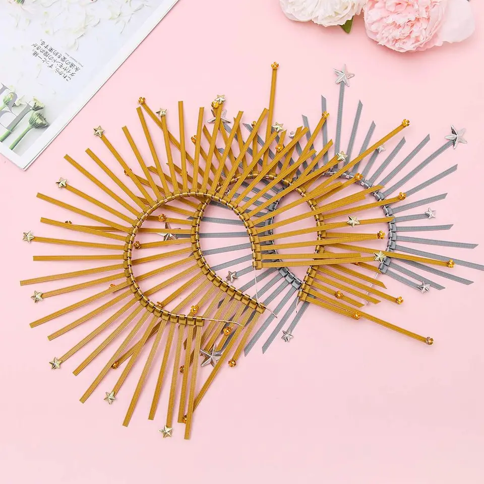New Hot Sale Dámske kvetinové koruny čelenka Halo Crown Gold Crown Goddress Headdress Halo Darče