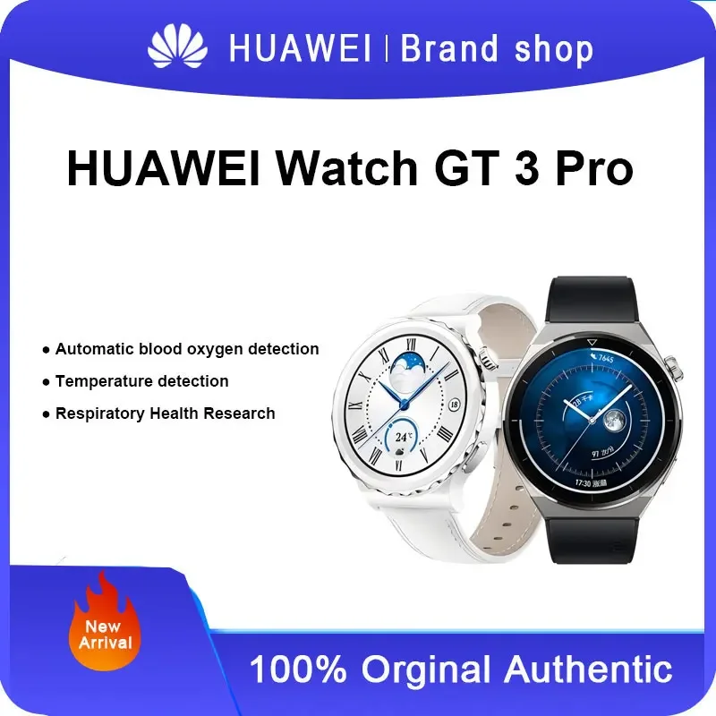 New Huawei Watch GT3 Pro Watch Sports Intelligent Bluetooth volajte krvi detekcia kyslíka srdca Monitorovanie Dlhá životnosť batérie