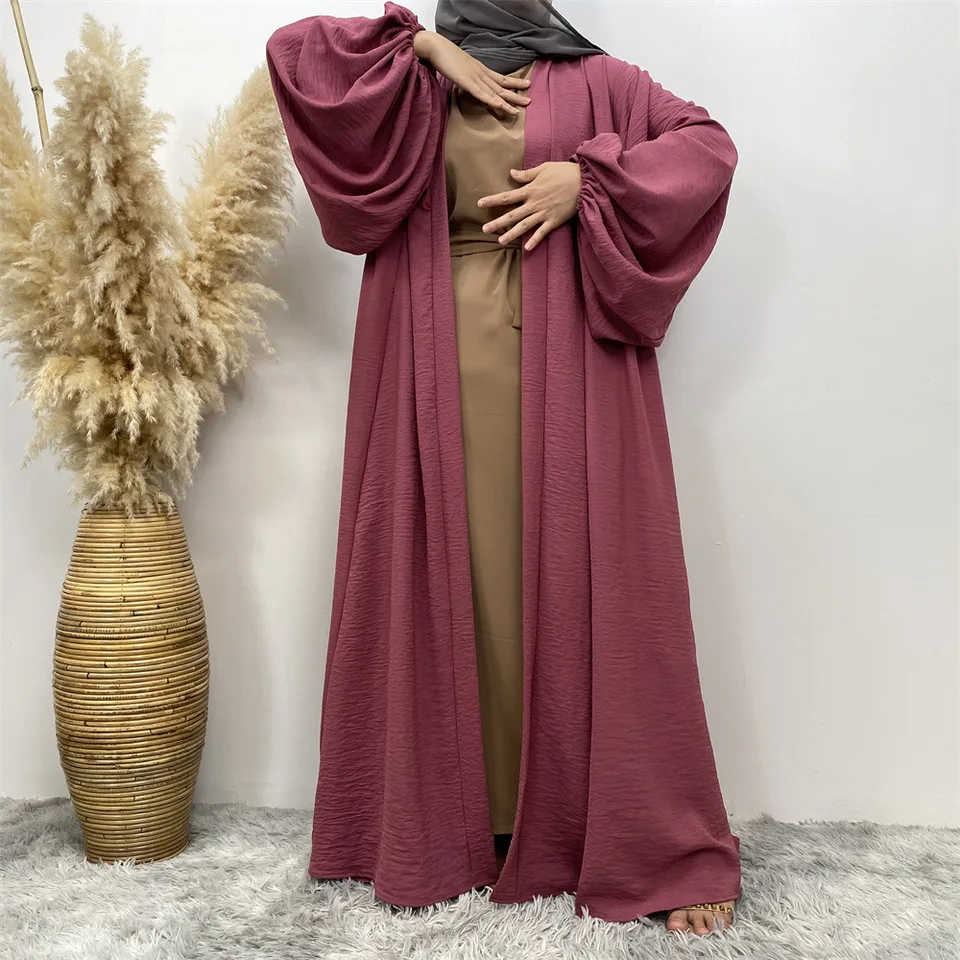 New Kaftan Dubai Open Abaya Turecko Islam šaty moslimské ženy Kimono Eid Black Long Rúch Marocain Caftan Kimono Cardigan Jalabiya