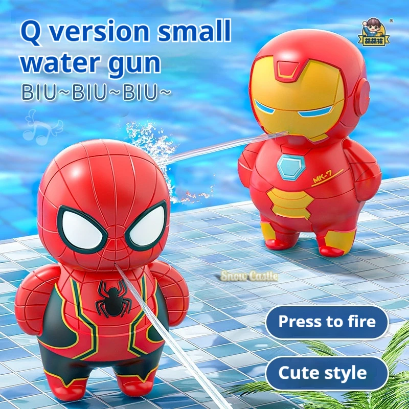 New Marvel Comics Spider-Man Iron Man Water Gun Captain America Funny Beach Hračky pre bábätká Hydraulická pištoľ pre deti