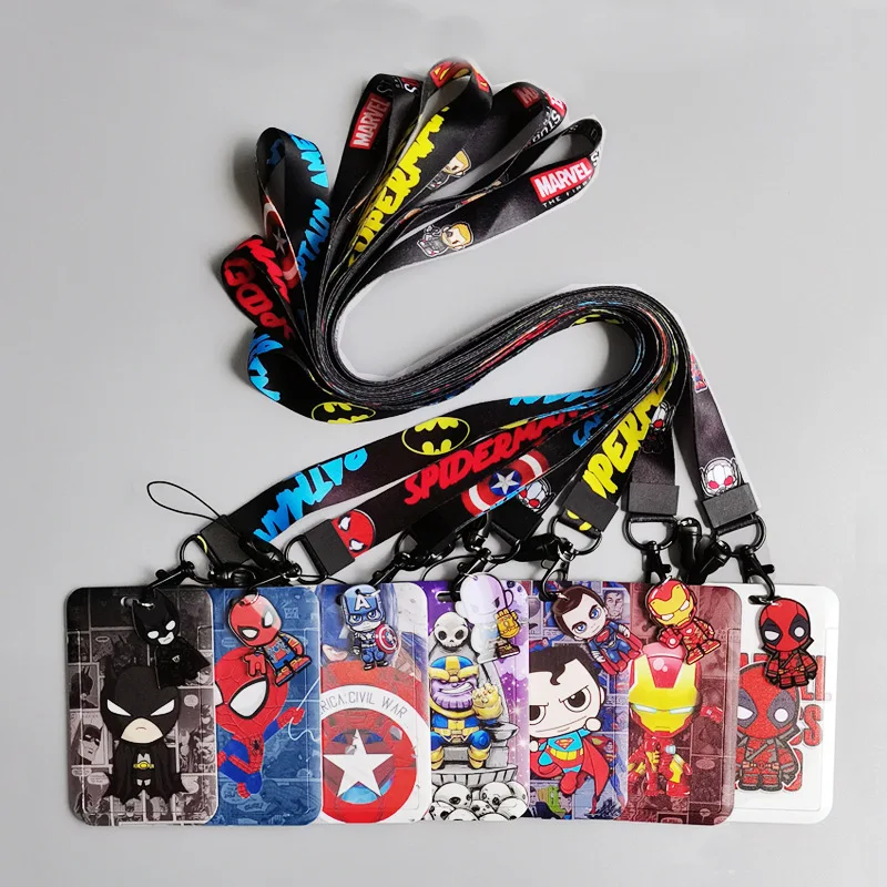 New Marvel Movie Avengers: Kapitán Amerika Batman Spider Man Deadpool Pattern Card Keychain Prázdninové darčekové auto Keychain Prívesok