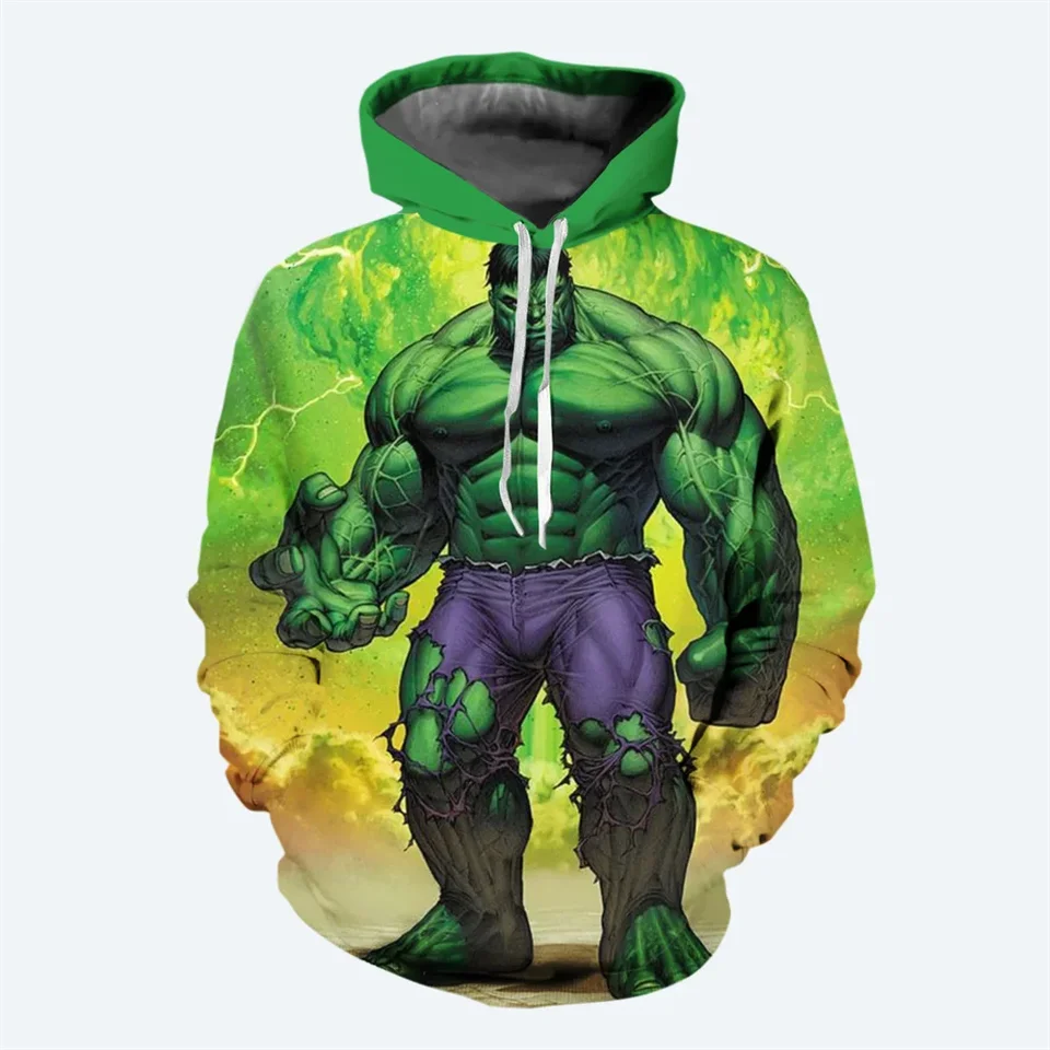 New Marvel Movie Pánska mikina 3D tlačené zelené vojakový sveter klasický módny módny štýl Pánska mikina