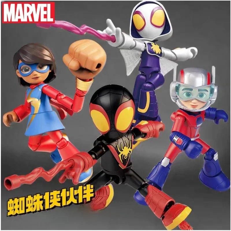 New Marvel The Avengers Miles Morales Spider Gwen Prispôsobené kreslené detské detské figúrky Creative Animation Film Ozdobia